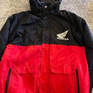 Honda racing jacket mens medium red and black